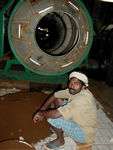 The tea is picked up here in baskets and carried to the drier