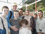 On the riverbus with some of the people we met