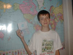 Dunc with his passport