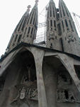 The passion door (on one end of the transept; the nativity door is on the other) is much more "modern."  The sculptures are sharper and harsher and very appropriate 