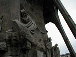 close up of sculpture on the passion facade