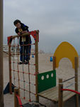 Playing on the Piles beach