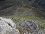 Looking back at our "trail" to the tower from the tower's base