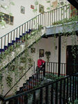 On the stairs in our hotel