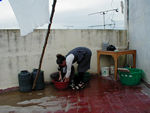 washing clothes
