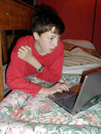 Duncan reading about the Huns