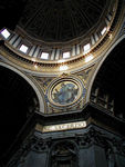 This is one of the large mosaics just beneath the dome.  "Large" means really large - Mark's pen is nine feet long.  