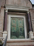 The Temple of Romulus (a son of an emperor, not the founder of Rome).  It may actually have been dedicated to Jupiter Stator and the Household Gods.  