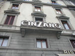 Cinzano, an Italian aperitif.  We gave one to Grandma.  She said it was good and then nearly choked.  Now she makes a little coffee before dinner.