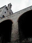 This is how you build a giant flat piazza on a steep hillside.  The whole thing sits on these giant, ancient vaults.  Made some of us very nervous.