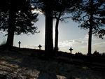Road up to the cemetery with stations of the cross