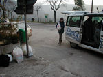 Unloading the DigiTaxi.  There was about 6 times this much stuff.  