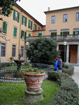 The front of Villa Camarata.  It appears to have once been a mansion with elegant ground.  It is now an inelegant hostel with uncomfortable beds.