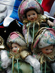 Dolls in a store window