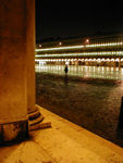 Our kids wading in the Piazza