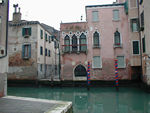 Stoplight on a canal.  Really.  You need to look closely.