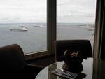 The view out the window of our room at the Manila Diamond