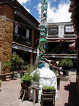 The courtyard of Ani Sangkhung nunnery.  ("Ani" means nunnery.) The nunnery was neater, prettier, and had many more flowers than any monastery.