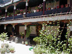 Flowers outside the nuns' quarters.