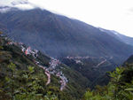 Up the road from Zhangmu, the customs point