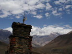 Looking up at the mountains