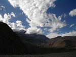 Dramatic clouds and mountains