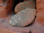 Some of the carved rocks