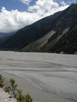The river has become a bunch of braided streams