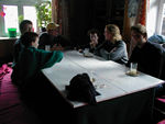 Drinking chang at the Alpine Inn in Kalopani