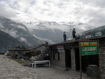 Looking at the mountains from the roof