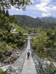This bridge was lovely, windy, and without handholds.