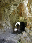 Walking through a tunnel