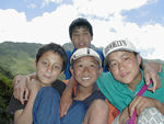 More kids at the waterfall