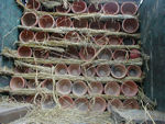 pots in the back of a truck
