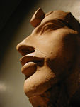 Another head of Akhenaton, a very odd character.  He moved the capital, bounced out all the gods but Aton, changed artistic norms, authored poetry, and let the Egyptian empire decline.