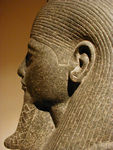 One of the figures found in the Luxor cachette - a group of statues found buried during modern restoration work on the Temple of Luxor