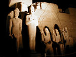 Some of the statues from the "cachette."  Archeologists discovered a cache of temple offerings that had apparently been picked up and stashed when someone did a "spring cleaning."  Hundreds and hundreds of stone and bronze figures were in the cache, including these.