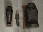 Some Roman sarcophogi and one boy.