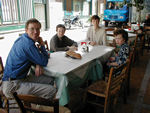 At Barbi Gianninis (sic?) before we headed to the airport.