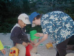 Kryspin and Maggie.  A Polish family lived behind us in Sifnos.  They were great to chat with, and the kids loved playing together.