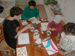 Painting with our friend Crispin