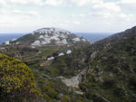 Kastro on its hill.  The little harbor is to the right.  Kastro is at the end of a long valley that runs down from the old agora.  I cannot help thinking of invaders, in the dead of night,  creeping up the hill with swords to slay the inhabitants.  
