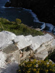 Waves coming into Kastro's little harbor