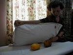 The tooth fairy brought Maggie a mango and a pomegrante
