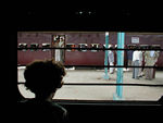 Maggie looking out of the window . . . and ready to get sick.  About two hours before we left Khajuraho by car to catch the train, Maggie got sick.  She was sick nearly the entire train ride.  Yet, she didn't complain, didn't whine, and didn't cry.  