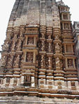 Part of the Parvanath Temple.  It was interesting to compare the sculptures on this temple with those on the Adinath.  These seemed more fluid and attractive, though they follow the same patterns.