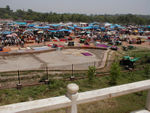 The bazaar below is roughly wher the river used to be.