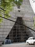 New building near our rooms at the YMCA.  We liked the scaffolding