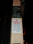 Sign for our hotel in Madrid