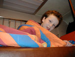 Maggie in her "couchette"
